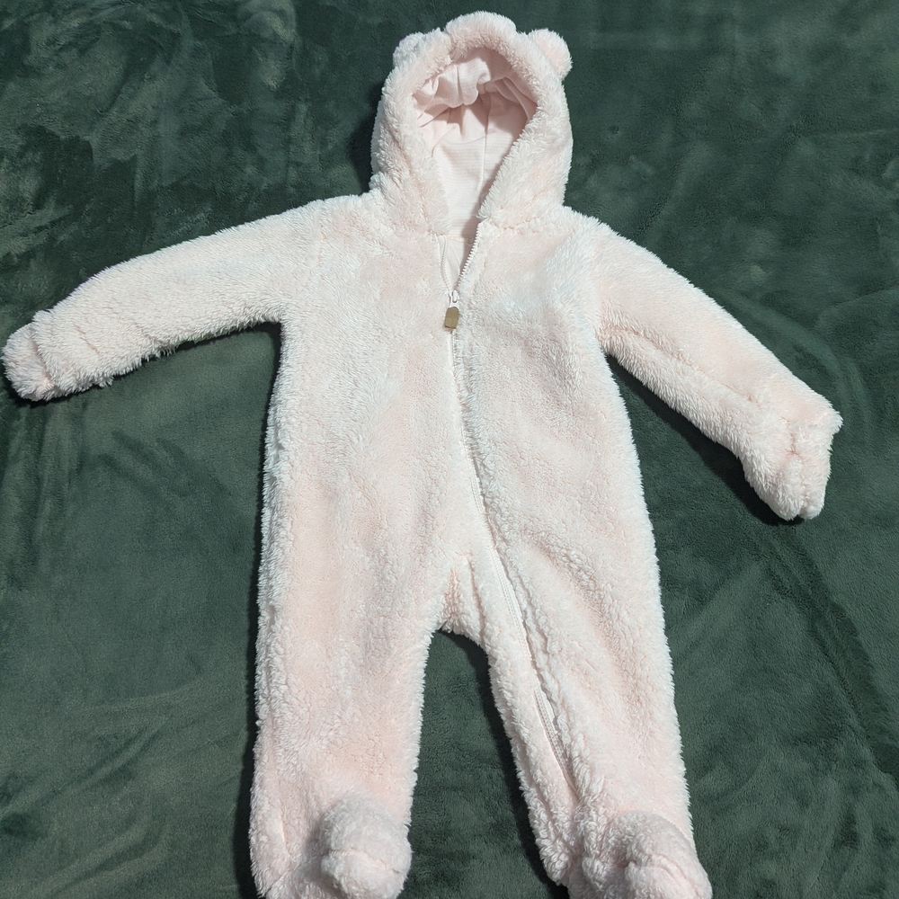 Cozy Pink Fleece Baby Onesie
